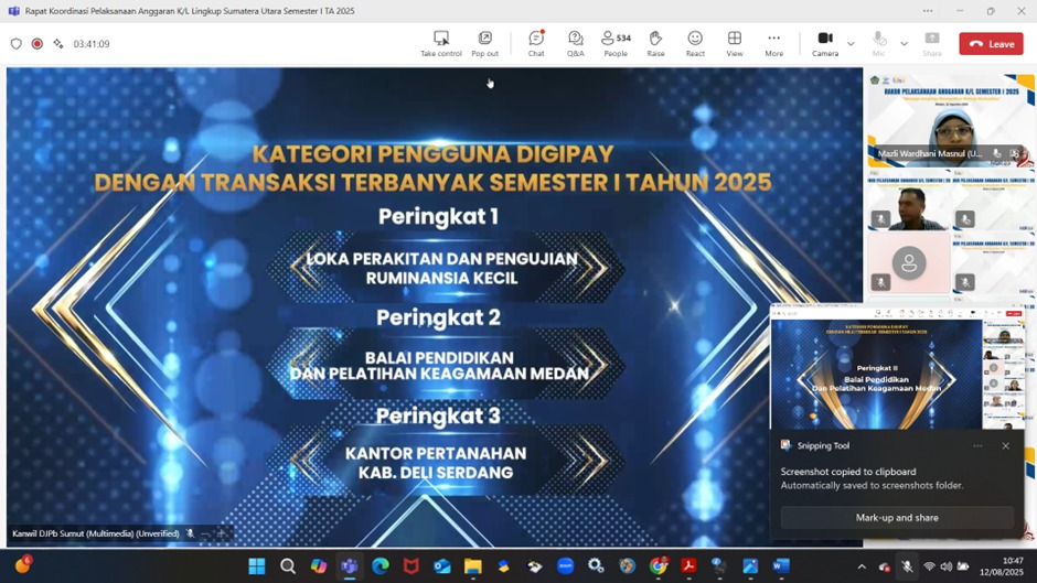 BDK Medan Raih Peringkat II Pengguna…